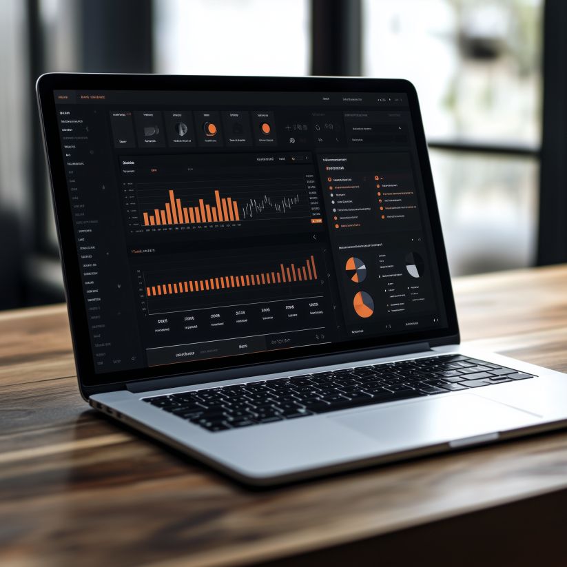 Custom website interface showing unique design and specialized features