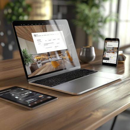 PWA installation and app-like experience demonstration across smartphone, tablet, and desktop devices with offline capabilities
