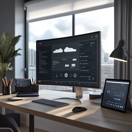 Hosting performance dashboard displaying uptime statistics, loading speeds, and security monitoring for Sri Lankan websites