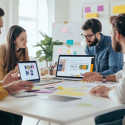 Modern website design examples displaying updated visuals, enhanced navigation, and responsive layouts across multiple devices